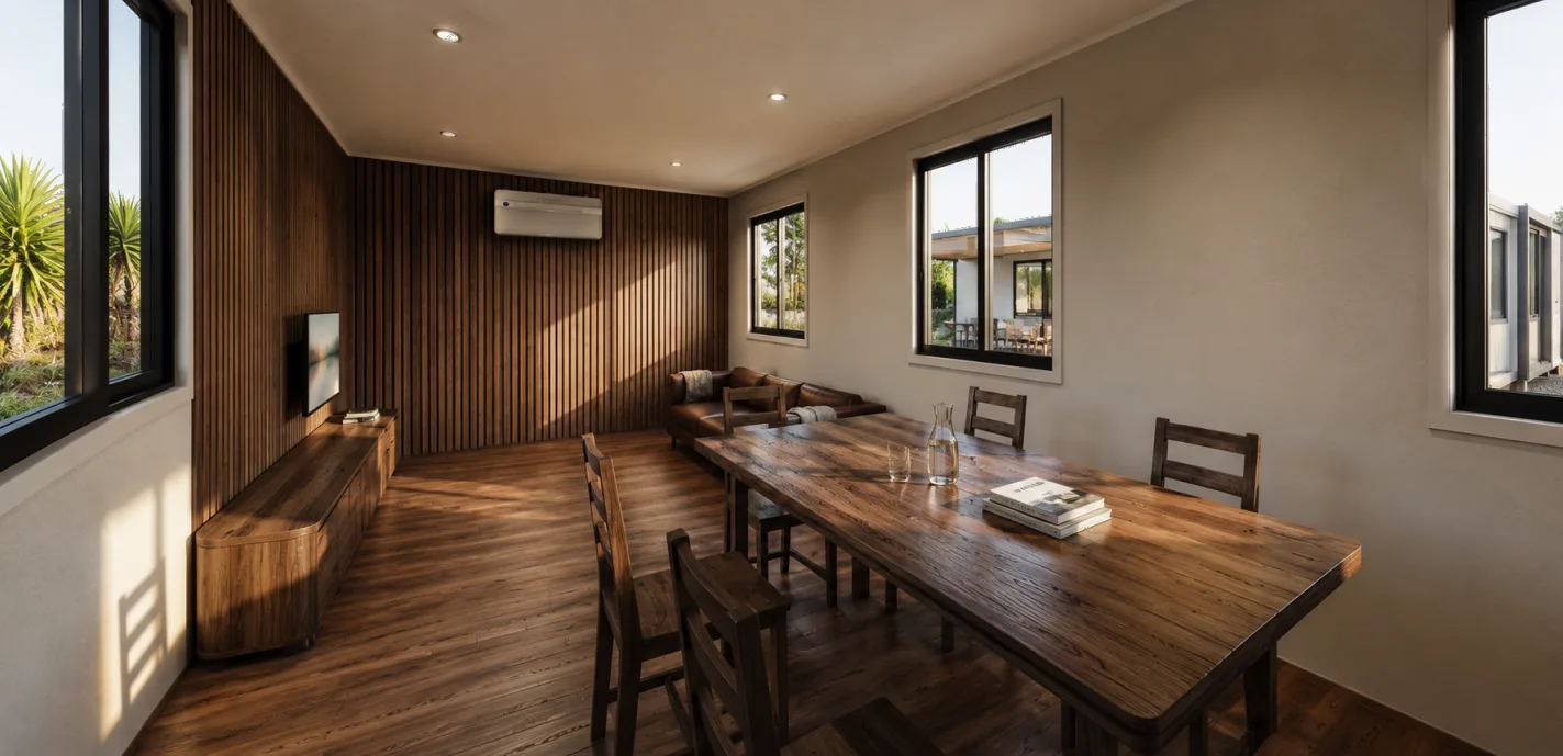 Interior climate and comfort products in a modular building